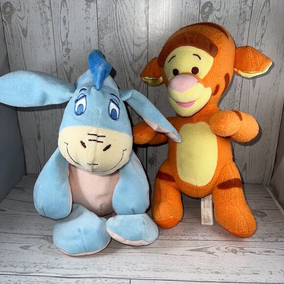 Disney Babies’s Winnie the Pooh’s Eeyore and Tigger Plush - Picture 1 of 14